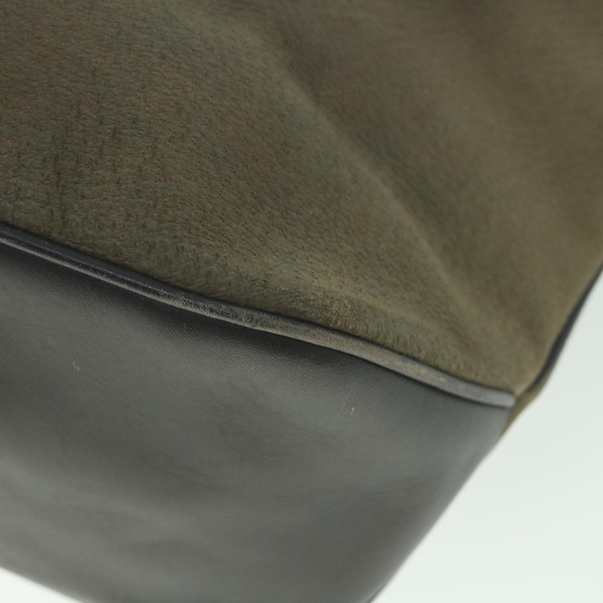 GUCCI Shoulder Bag Leather Khaki Gray 56761