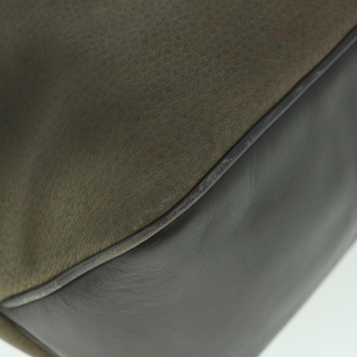 GUCCI Shoulder Bag Leather Khaki Gray 56761