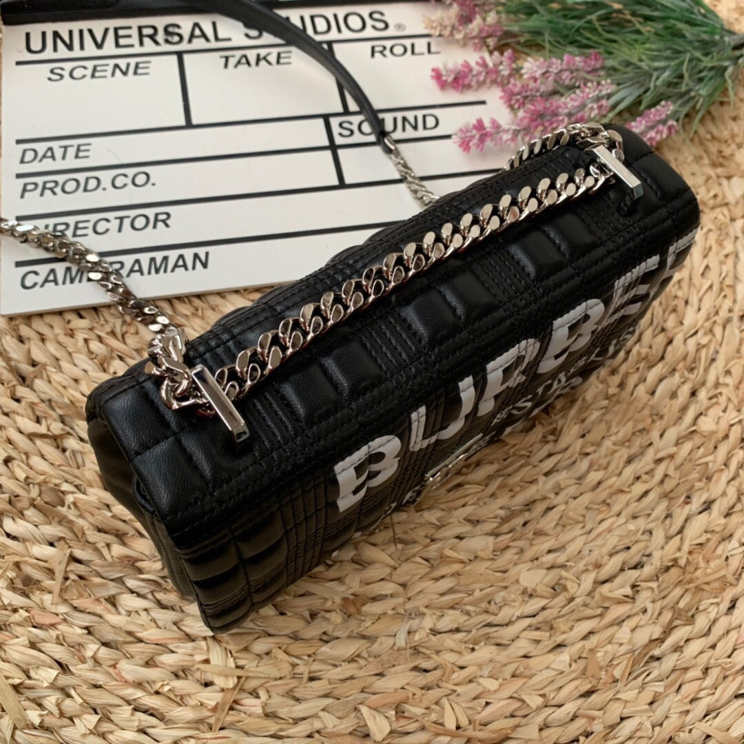 GLAMI Horseferry Print Quilted Small Lola Bag Monogram Black For Women, Bags 9in/23cm 80216191