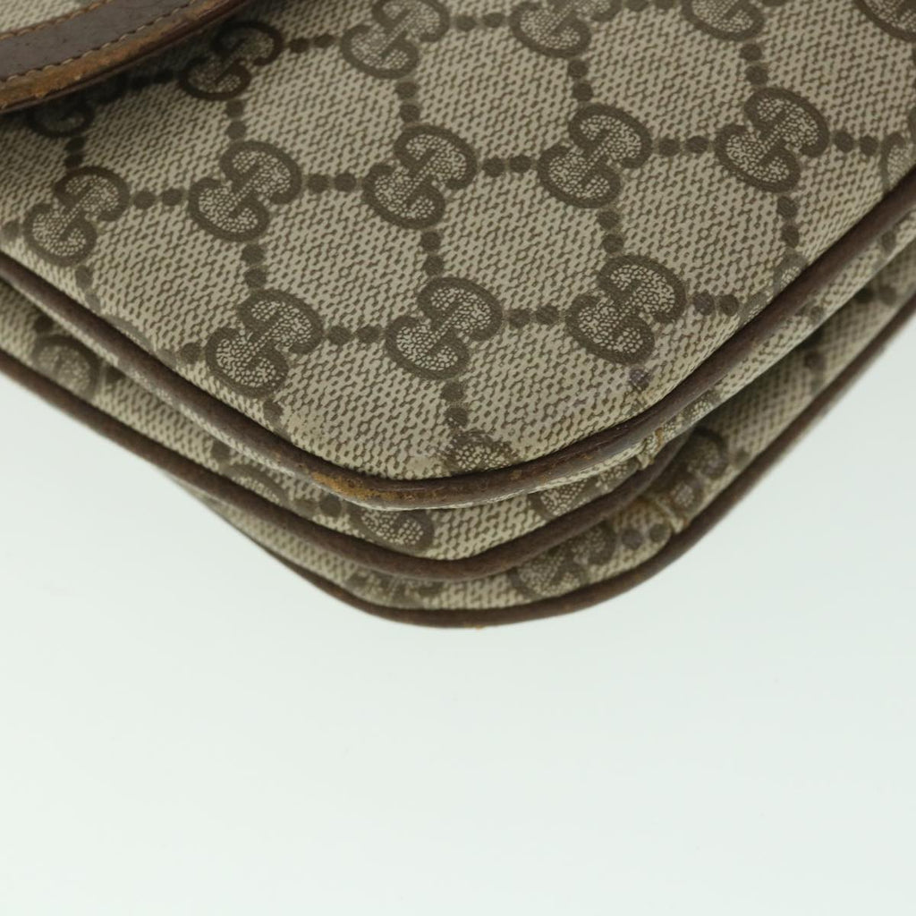 GUCCI GG Supreme Shoulder Bag PVC Leather Beige 56773