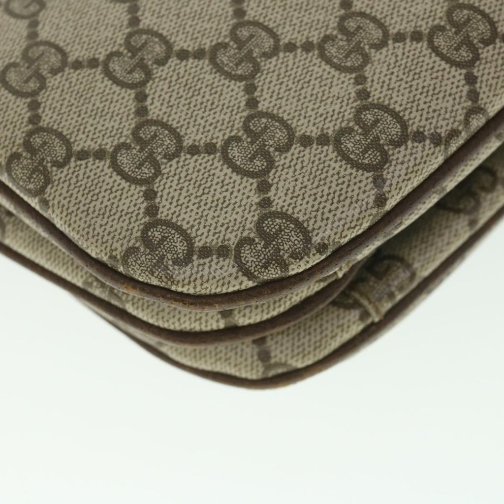 GUCCI GG Supreme Shoulder Bag PVC Leather Beige 56773