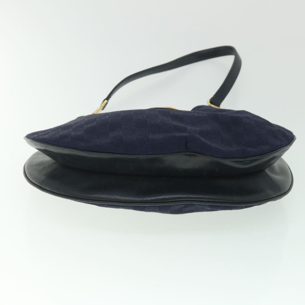 GUCCI GG Canvas Shoulder Bag Navy 56776