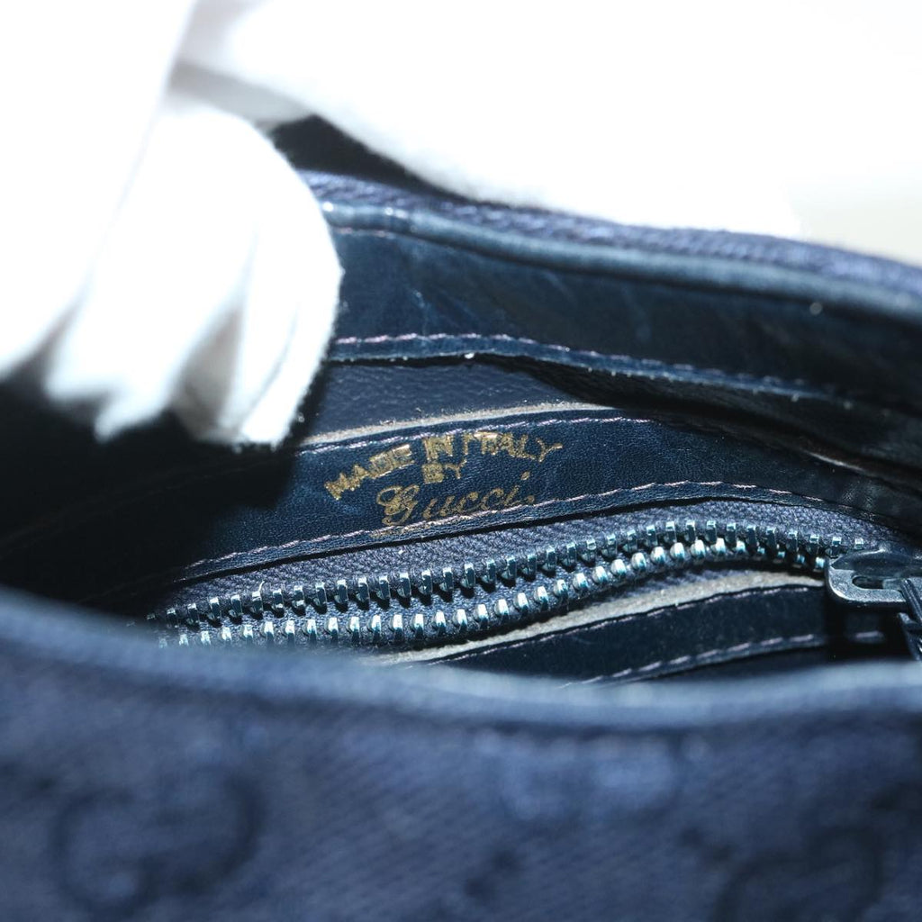 GUCCI GG Canvas Shoulder Bag Navy 56776