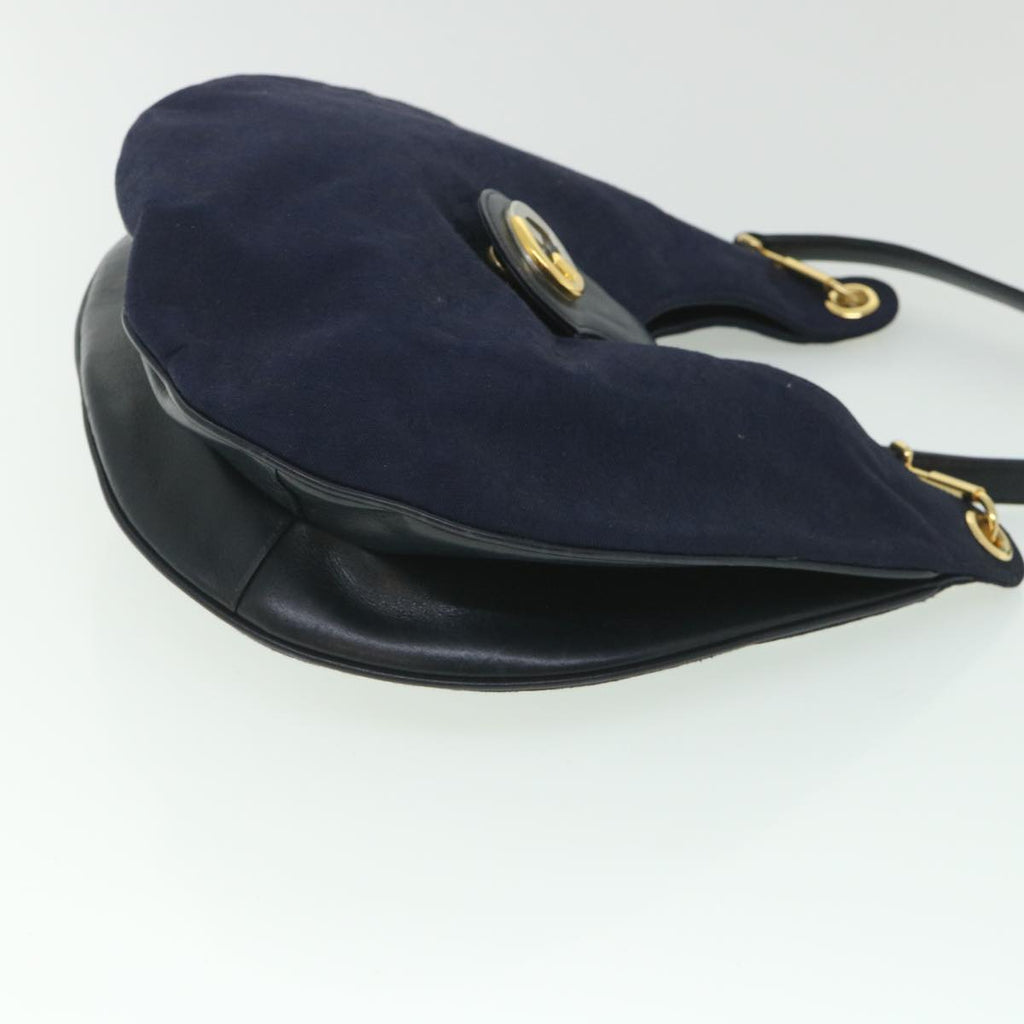 GUCCI GG Canvas Shoulder Bag Navy 56776