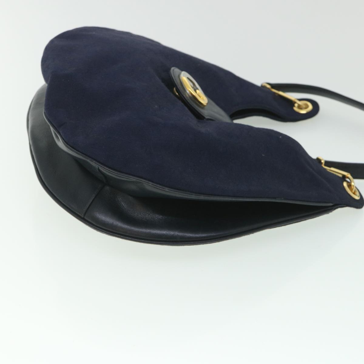 GUCCI GG Canvas Shoulder Bag Navy 56776