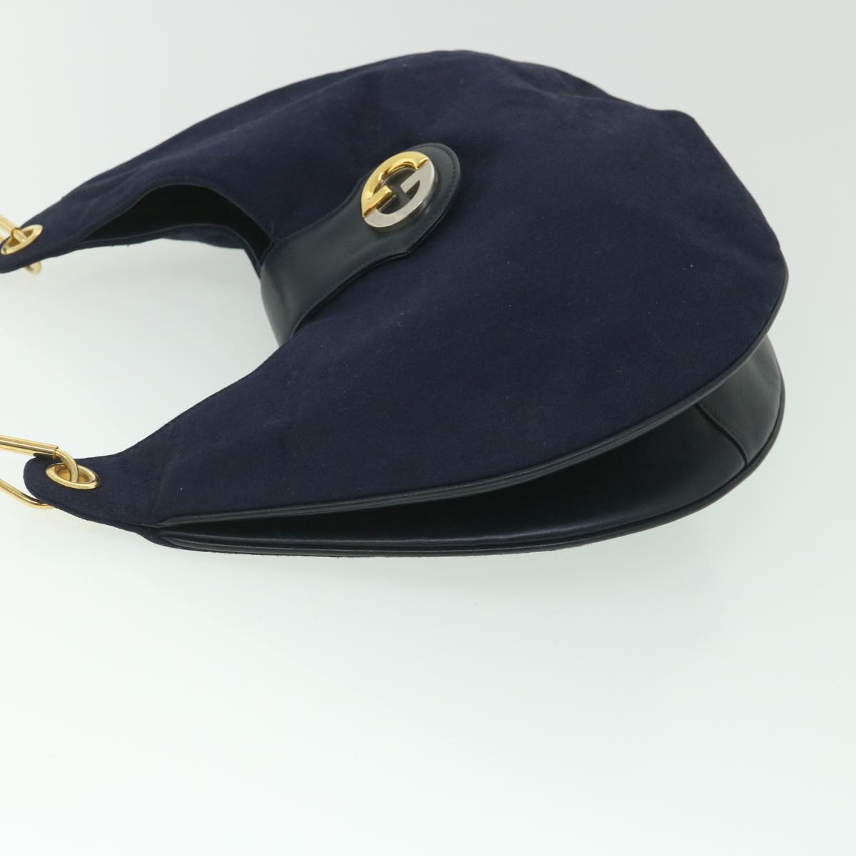 GUCCI GG Canvas Shoulder Bag Navy 56776