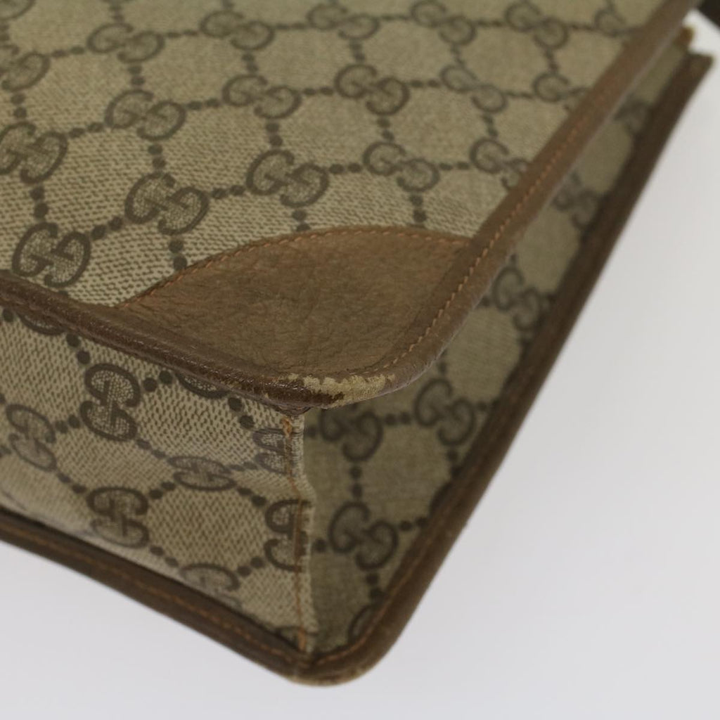 GUCCI GG Supreme Clutch Bag PVC Leather Beige 89 01 029 56777