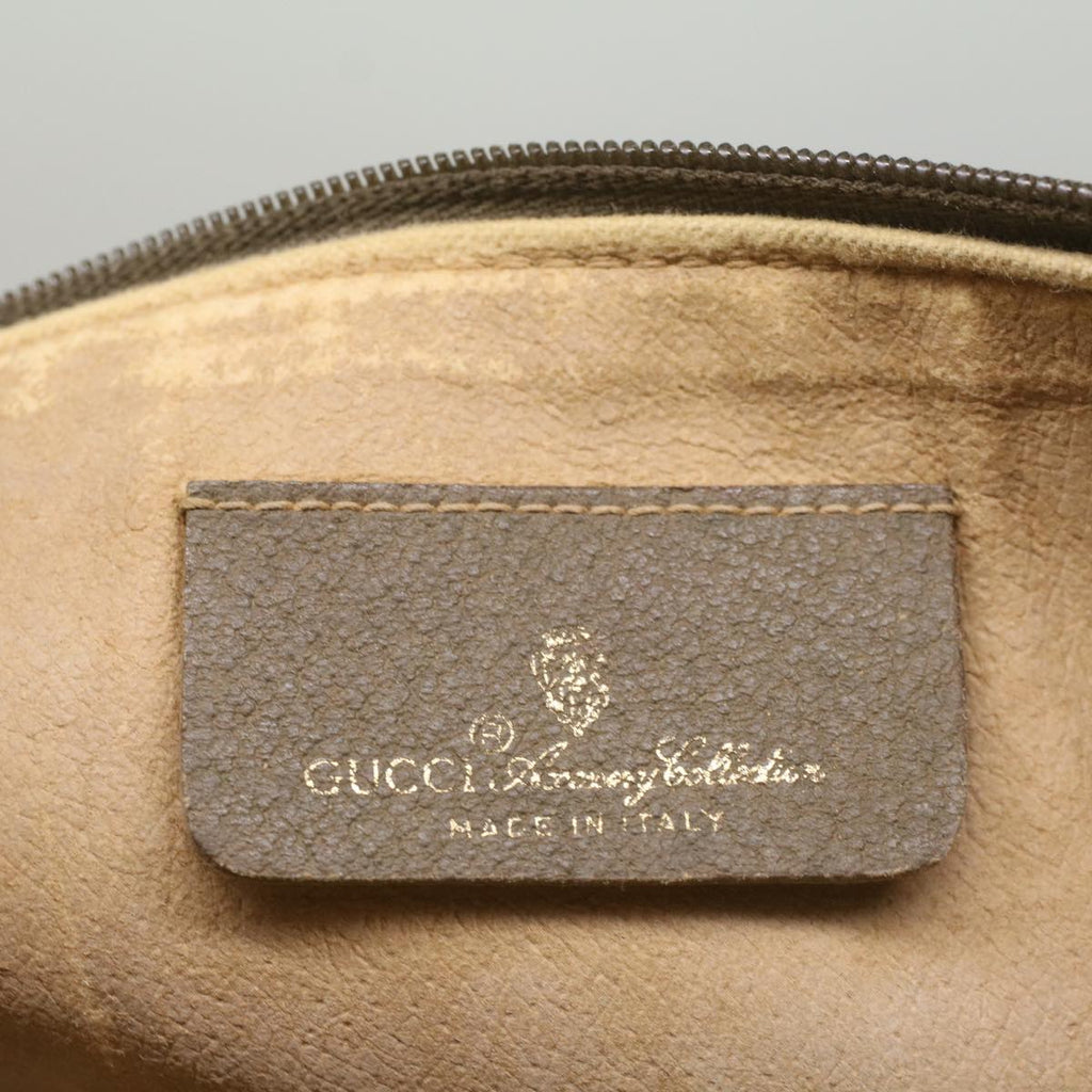 GUCCI GG Supreme Clutch Bag PVC Leather Beige 89 01 029 56777