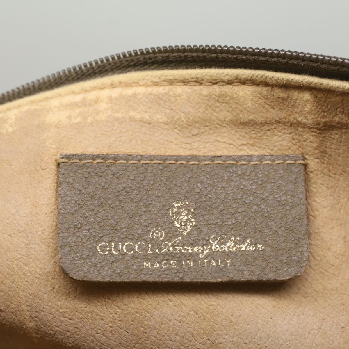 GUCCI GG Supreme Clutch Bag PVC Leather Beige 89 01 029 56777