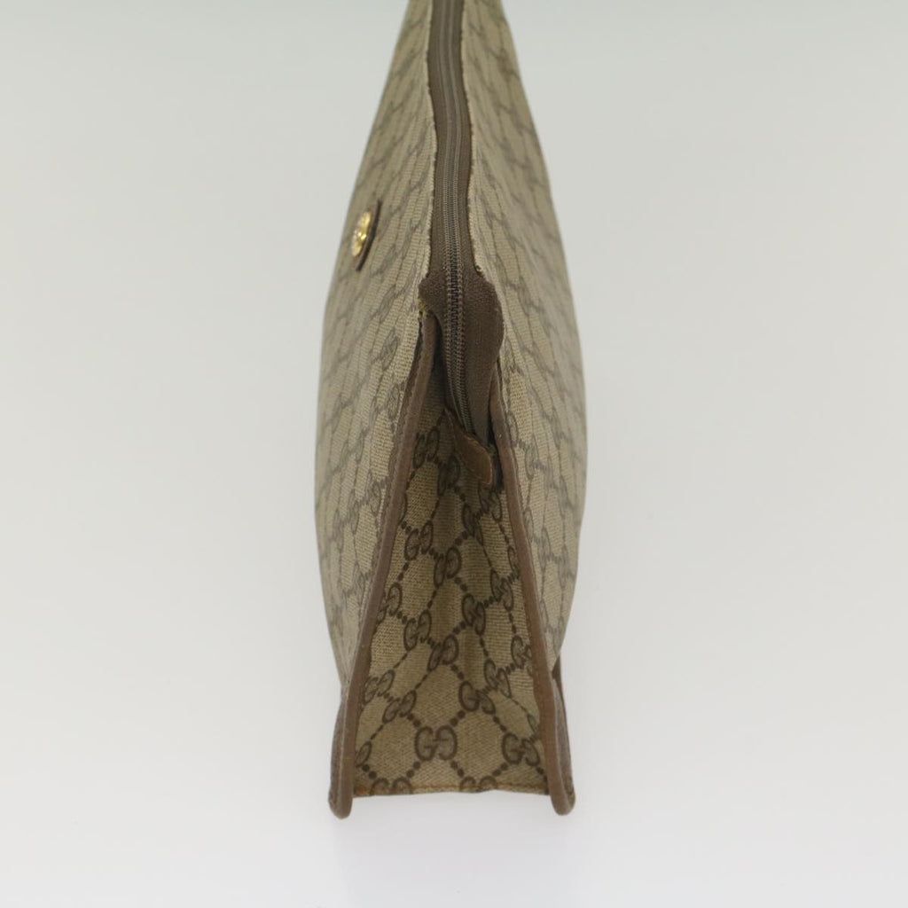 GUCCI GG Supreme Clutch Bag PVC Leather Beige 89 01 029 56777