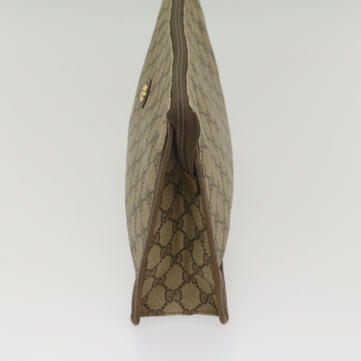 GUCCI GG Supreme Clutch Bag PVC Leather Beige 89 01 029 56777