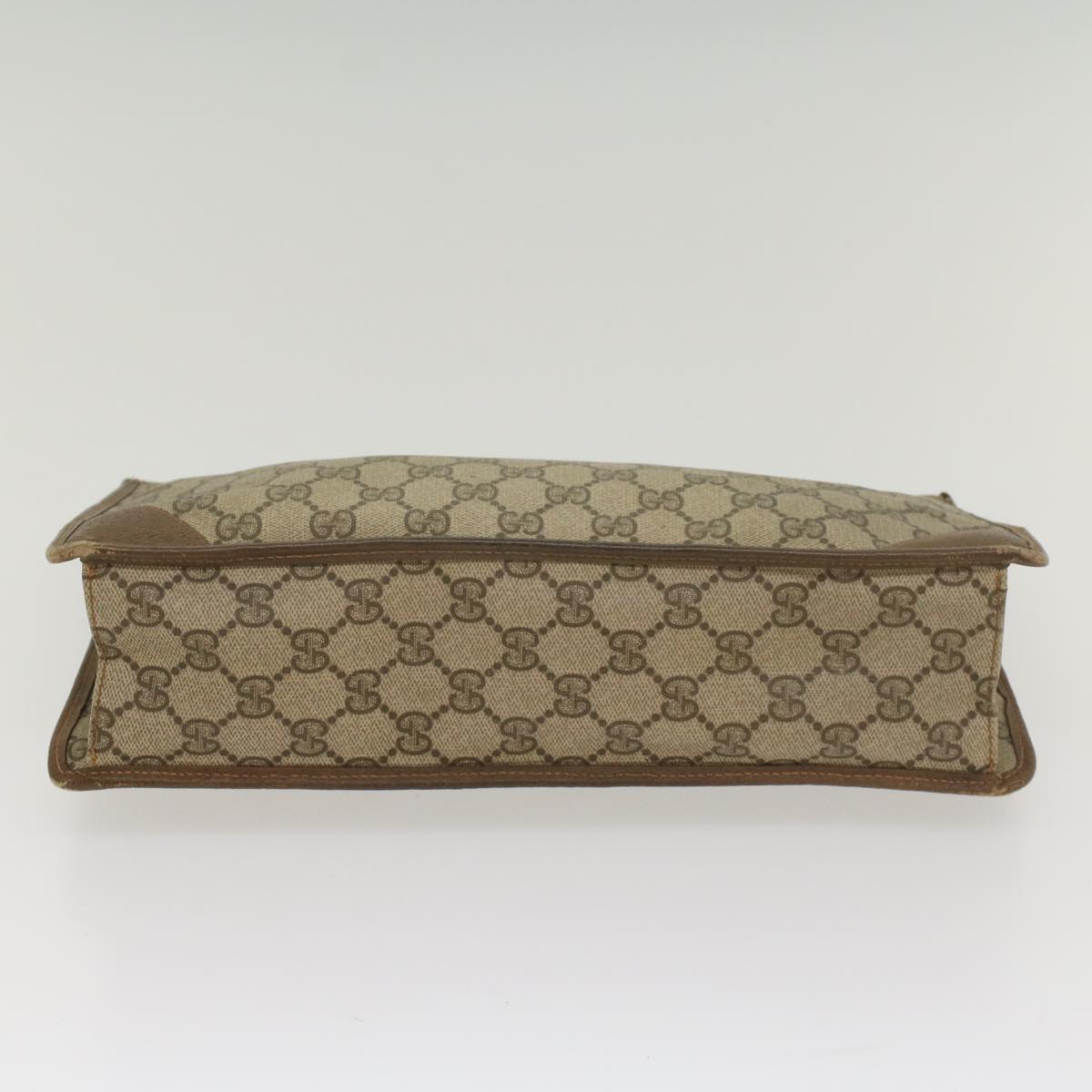 GUCCI GG Supreme Clutch Bag PVC Leather Beige 89 01 029 56777