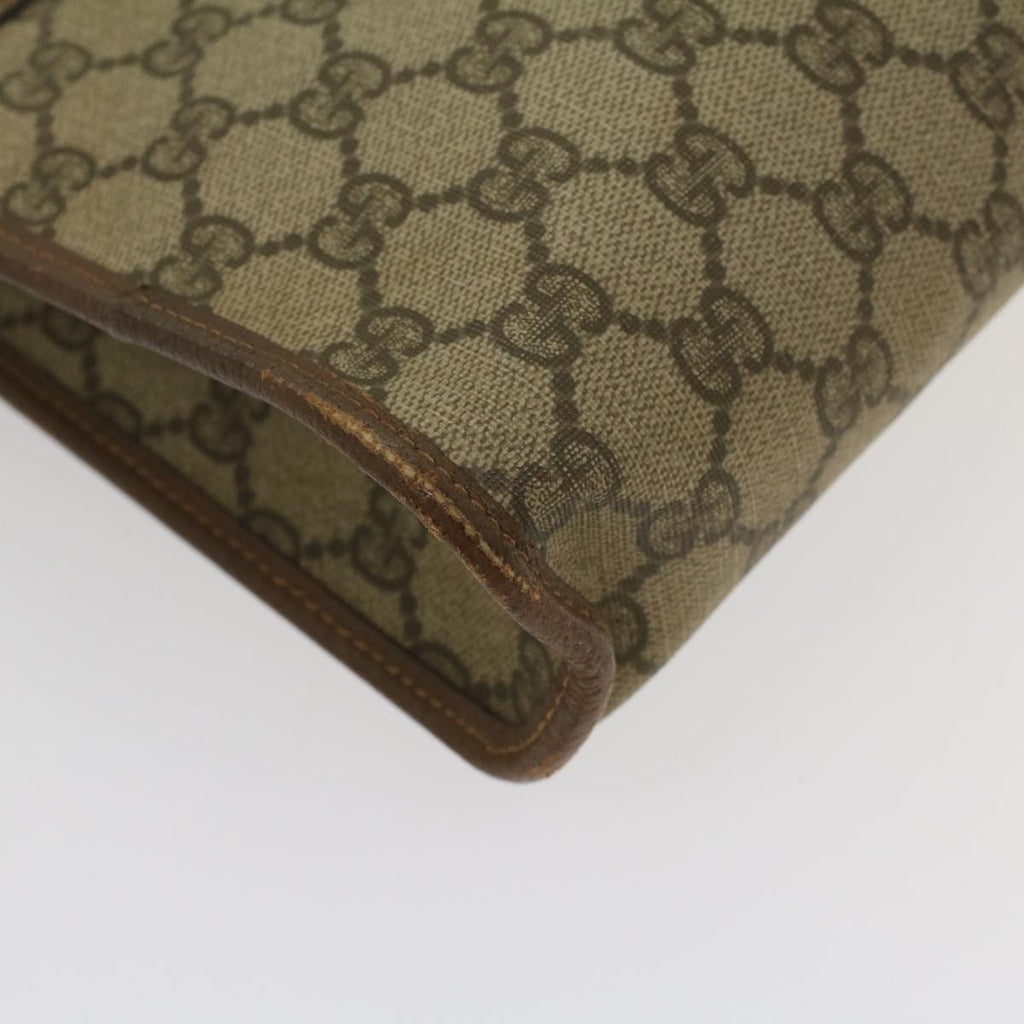 GUCCI GG Supreme Clutch Bag PVC Leather Beige 014 122 6063 56780