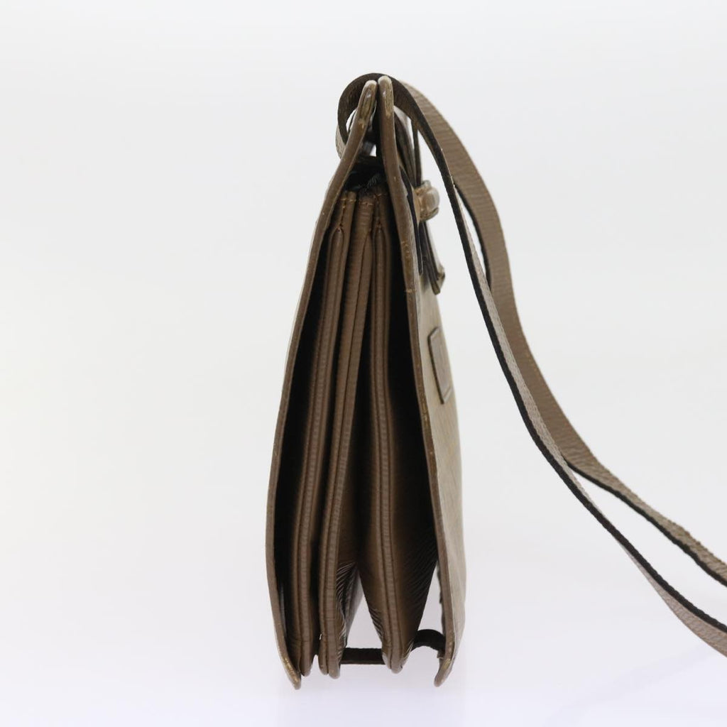 FENDI Zucchino Canvas Shoulder Bag Brown 56785