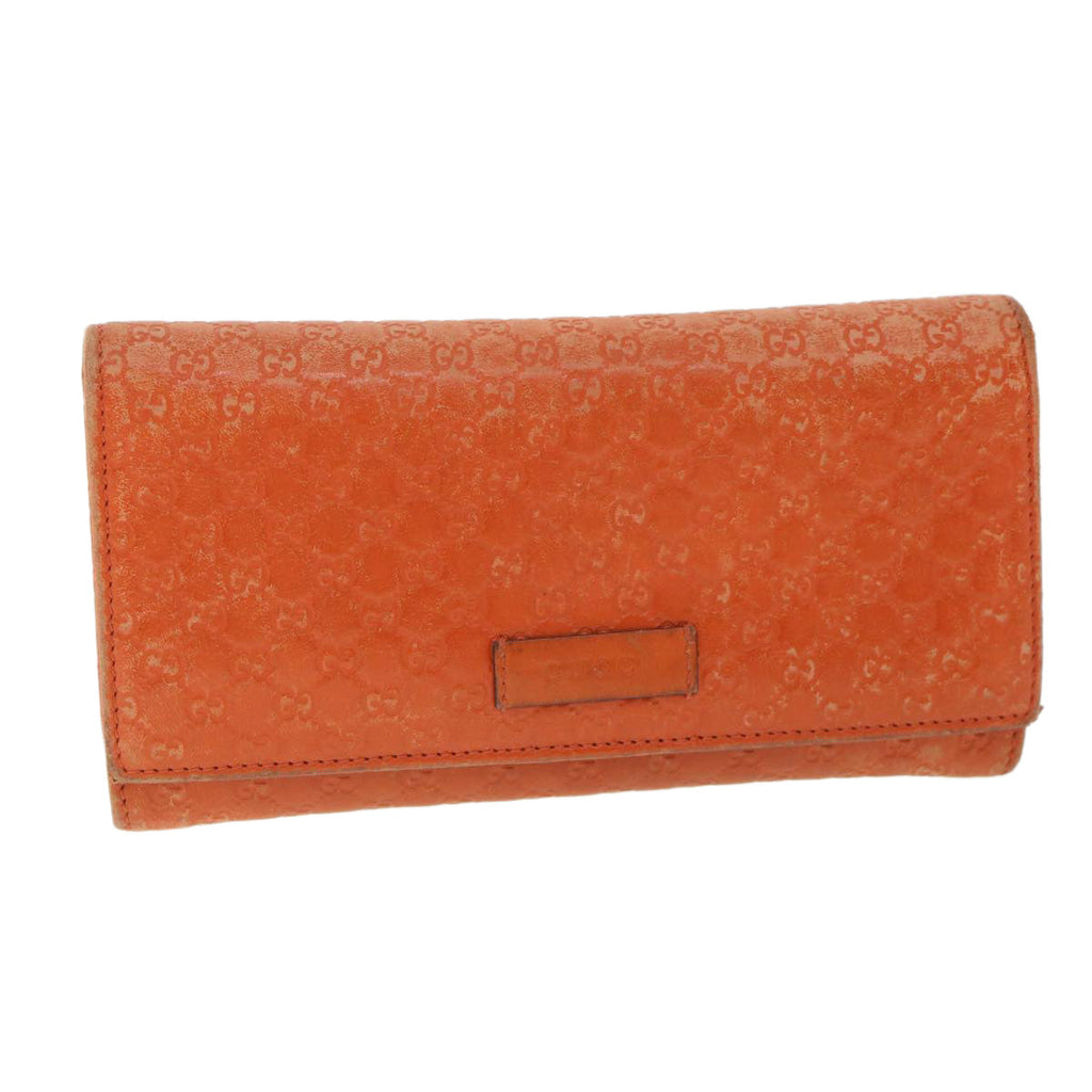 GUCCI Micro GG Canvas Long Wallet Orange 449396 56789
