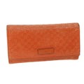 GUCCI Micro GG Canvas Long Wallet Orange 449396 56789