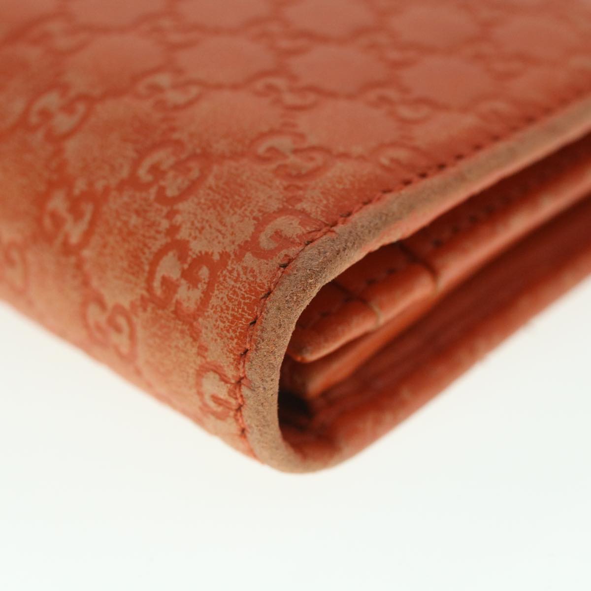 GUCCI Micro GG Canvas Long Wallet Orange 449396 56789