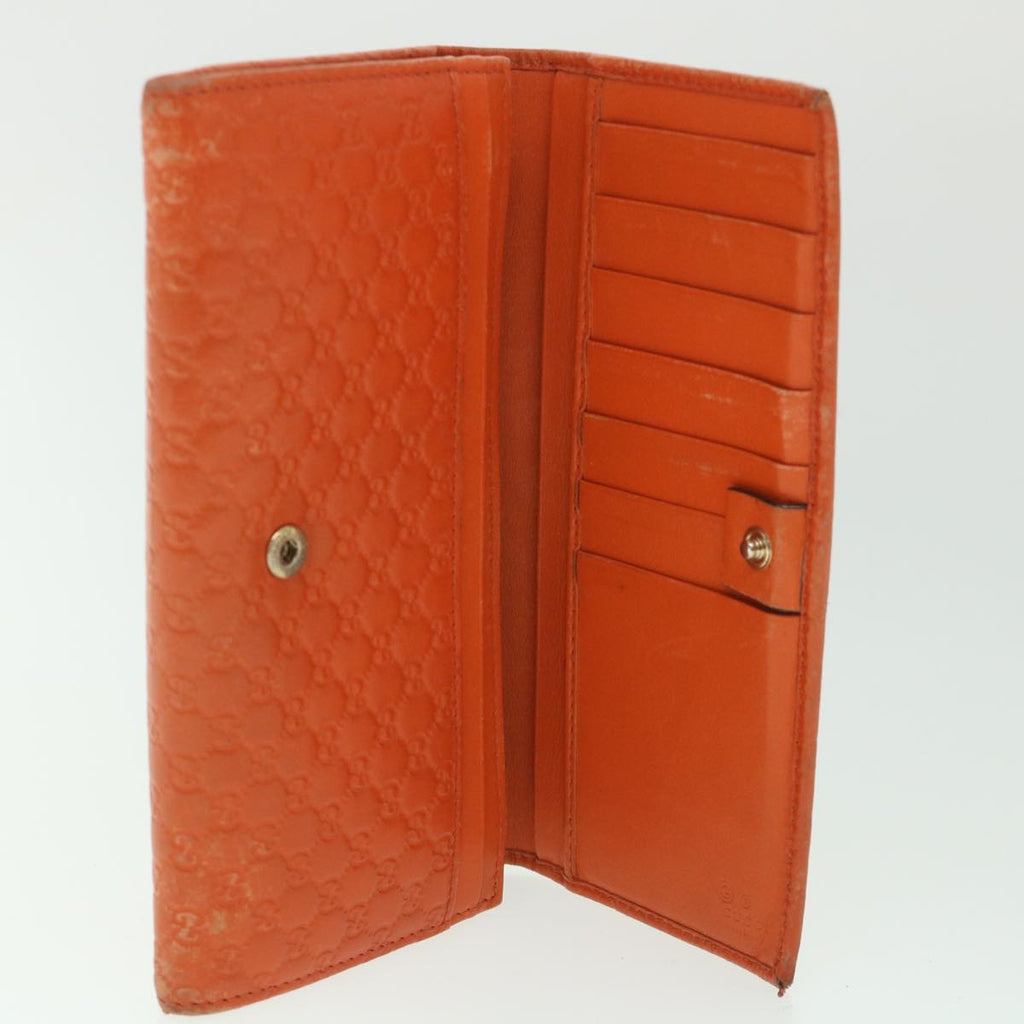 GUCCI Micro GG Canvas Long Wallet Orange 449396 56789