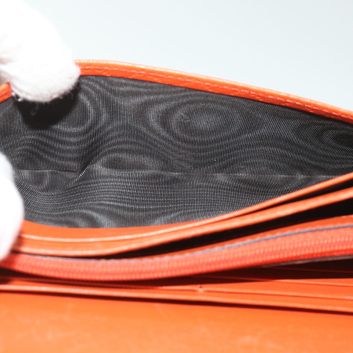 GUCCI Micro GG Canvas Long Wallet Orange 449396 56789