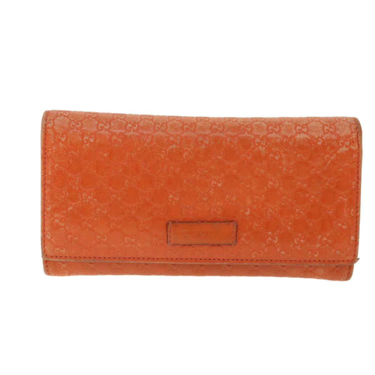 GUCCI Micro GG Canvas Long Wallet Orange 449396 56789