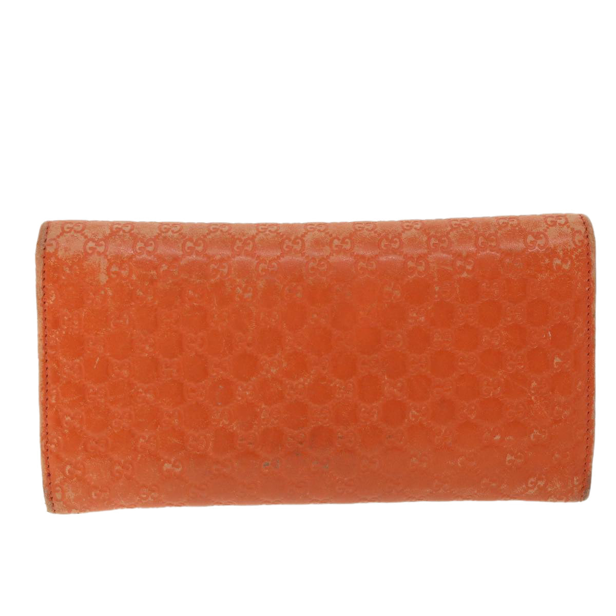 GUCCI Micro GG Canvas Long Wallet Orange 449396 56789