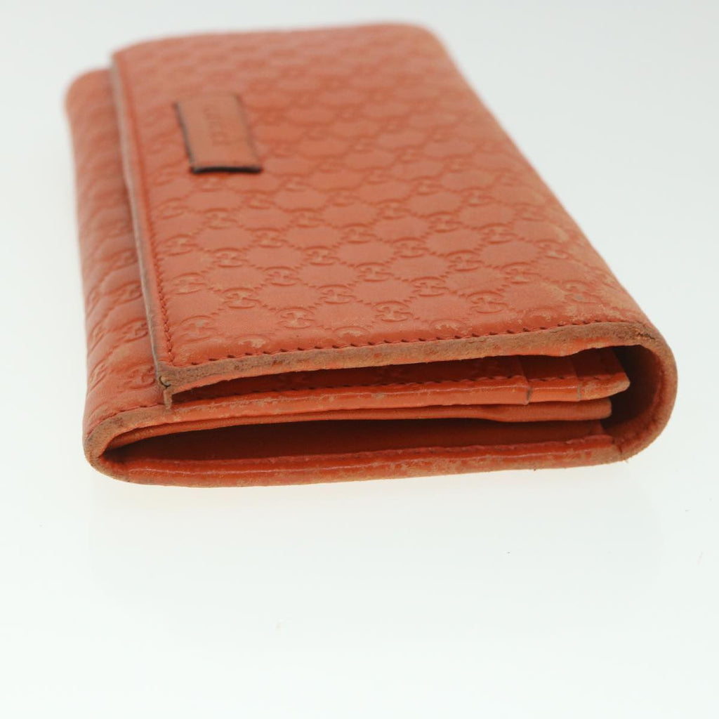 GUCCI Micro GG Canvas Long Wallet Orange 449396 56789