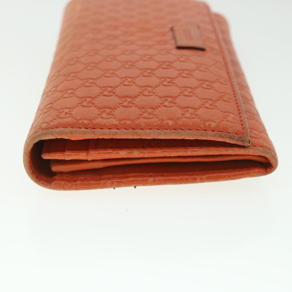 GUCCI Micro GG Canvas Long Wallet Orange 449396 56789