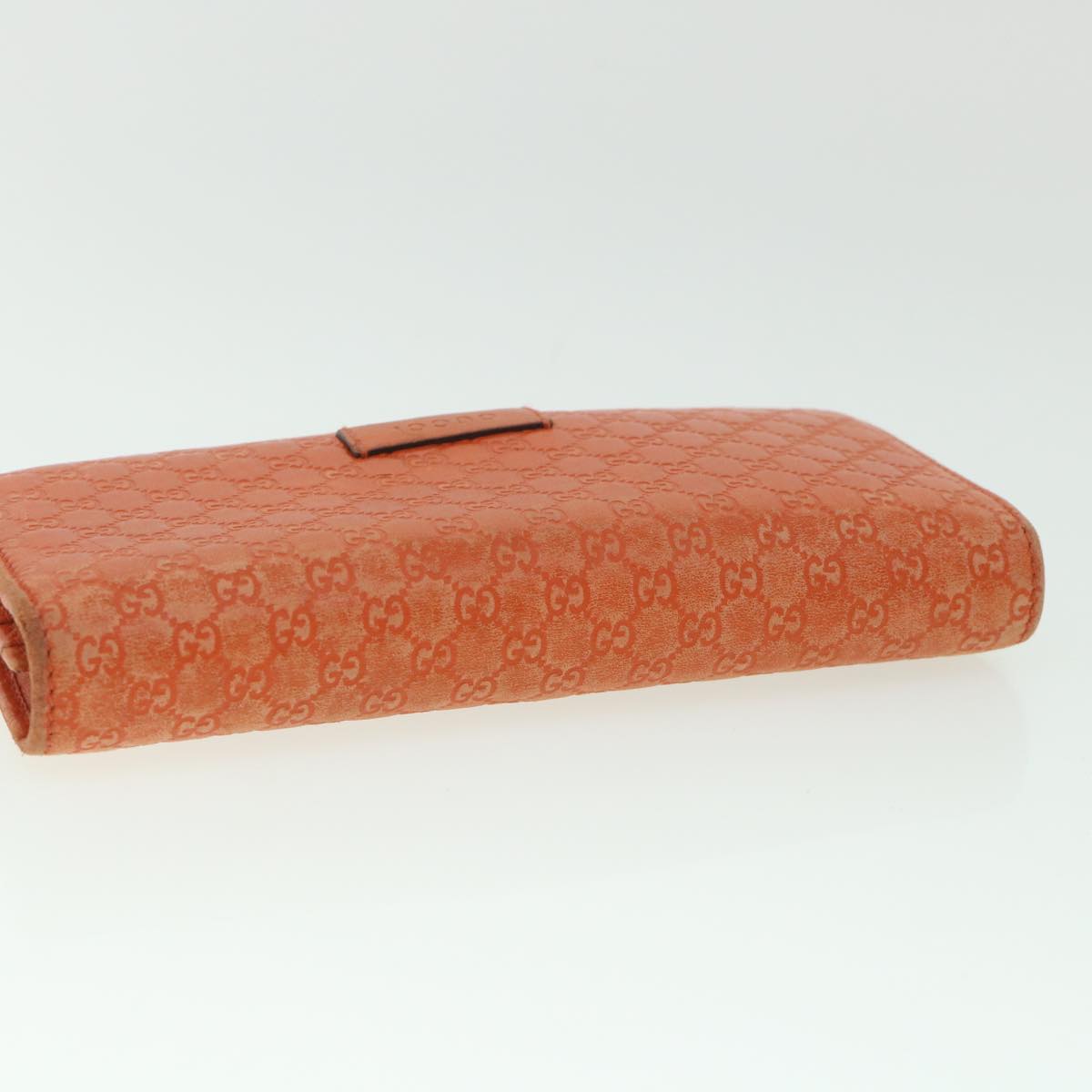 GUCCI Micro GG Canvas Long Wallet Orange 449396 56789
