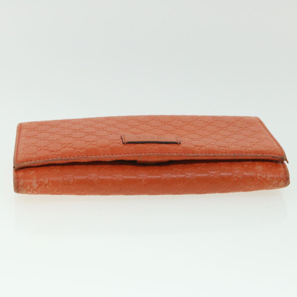 GUCCI Micro GG Canvas Long Wallet Orange 449396 56789