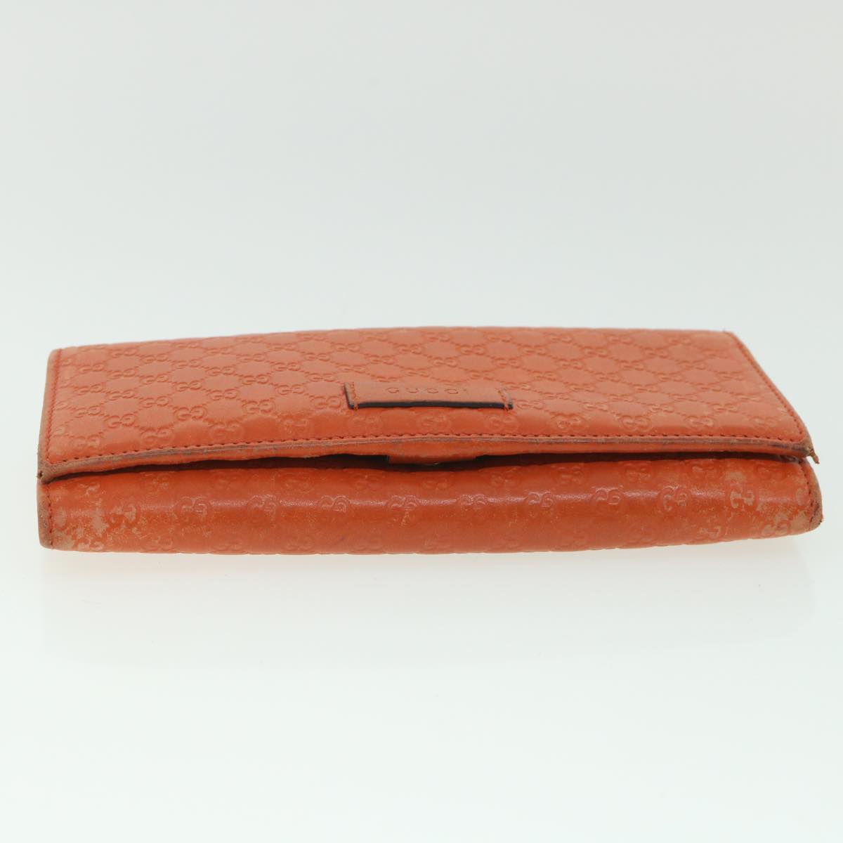 GUCCI Micro GG Canvas Long Wallet Orange 449396 56789