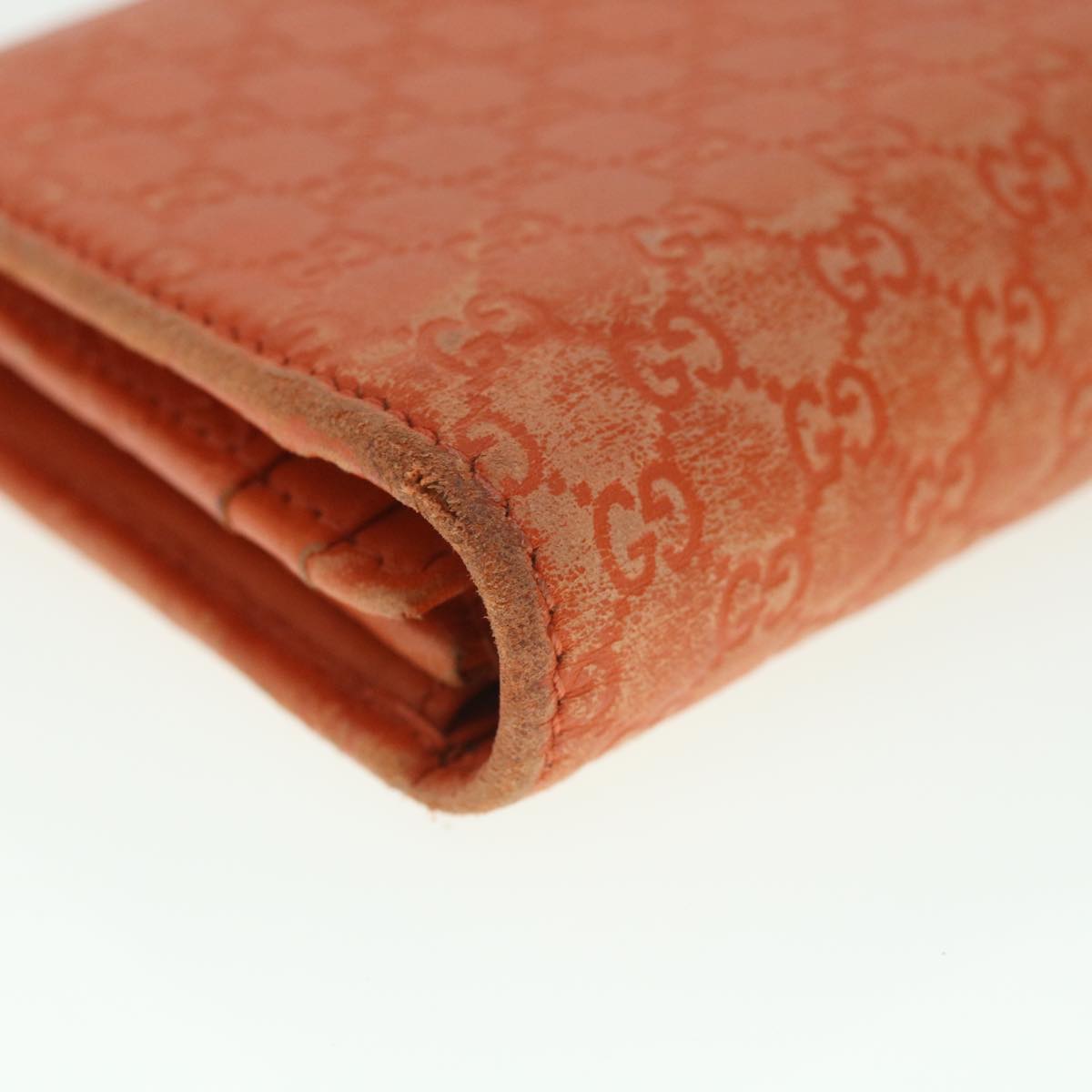 GUCCI Micro GG Canvas Long Wallet Orange 449396 56789