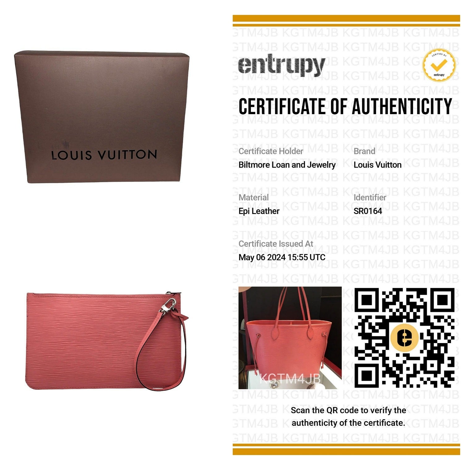 Louis Vuitton Coral EPI Neverfull MM Tote & Pochette