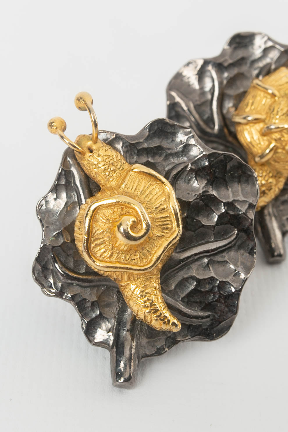 Boucles d'oreilles escargot en mÃƒÆ’Ã‚Â©tal