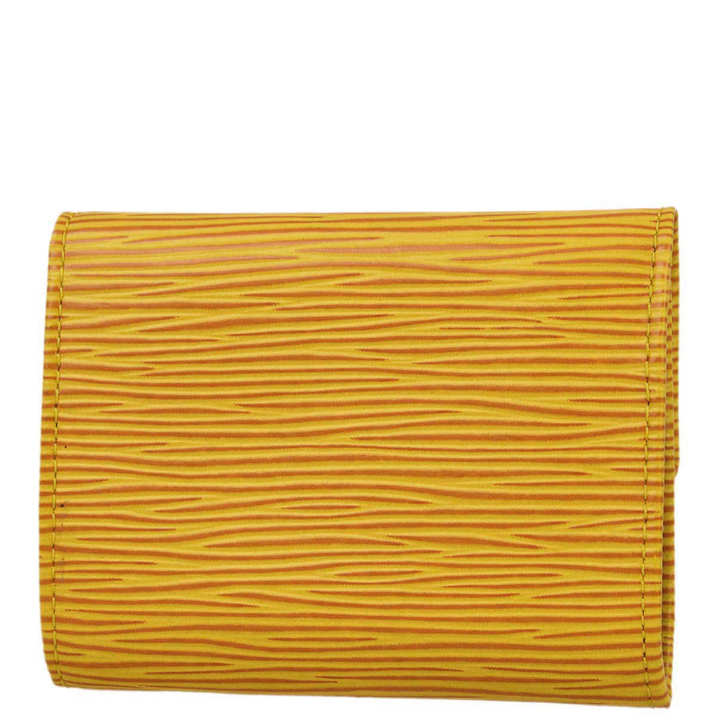 Louis Vuitton 2002 Yellow Epi Porte Mannaie Simple Coin Purse Wallet M63419