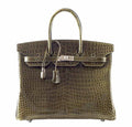HermÃƒÆ’Ã‚Â¨s Birkin 35 Vert Veronese Crocodile Bag