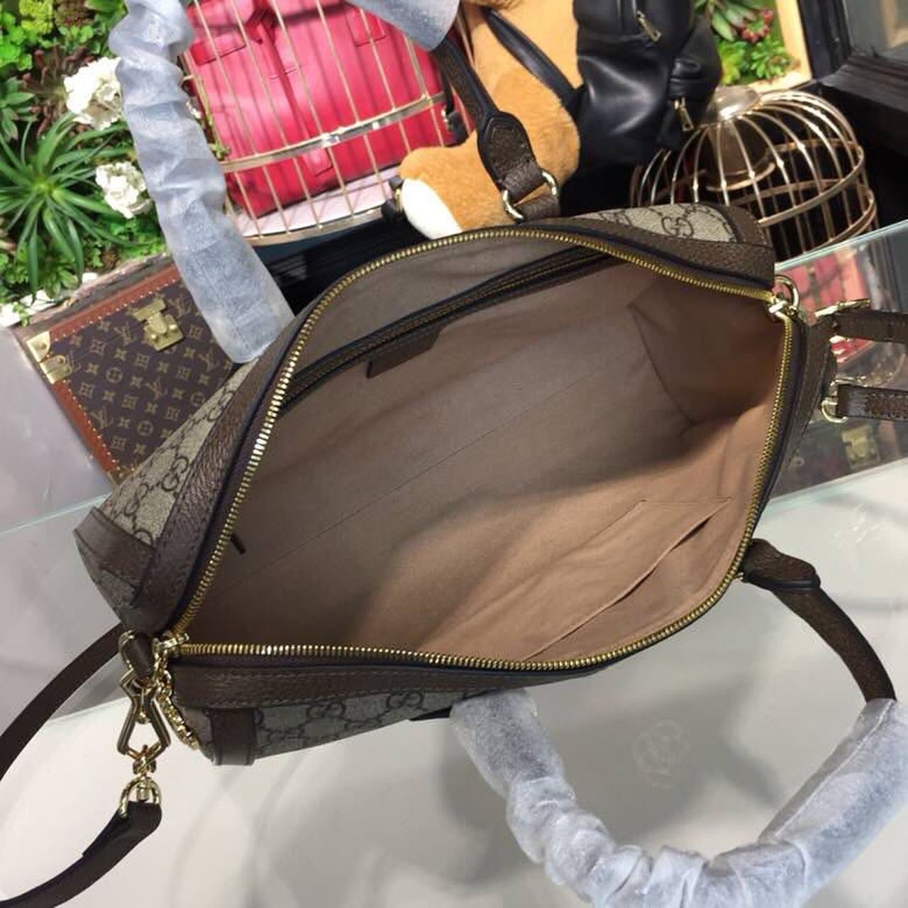 Glami OphiGLAMIa Glami Supreme MeGLAMIum Top Handle Bag Beige For Women 12.6in/32cm Glami 524532