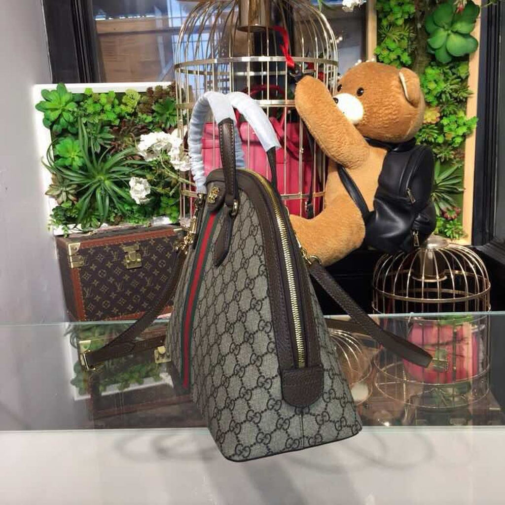 Glami OphiGLAMIa MeGLAMIum Shoulder Bag Beige/Ebony Glami Supreme Canvas For Women 13in/34cm 524533
