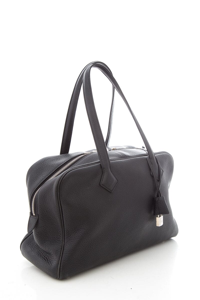 HermÃƒÆ’Ã‚Â¨s Victoria Black Togo Leather Handbag