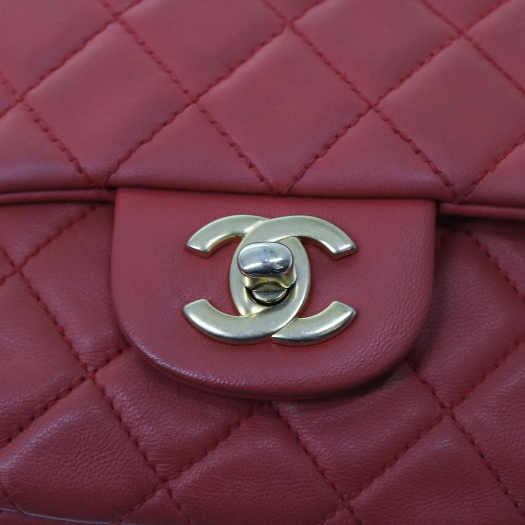 CHANEL Matelasse Chain Shoulder Bag Lamb Skin Valentine Only Pink CC 57072A