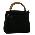 GUCCI Bamboo Hand Bag Suede Black 002 2058 0508 0 57181