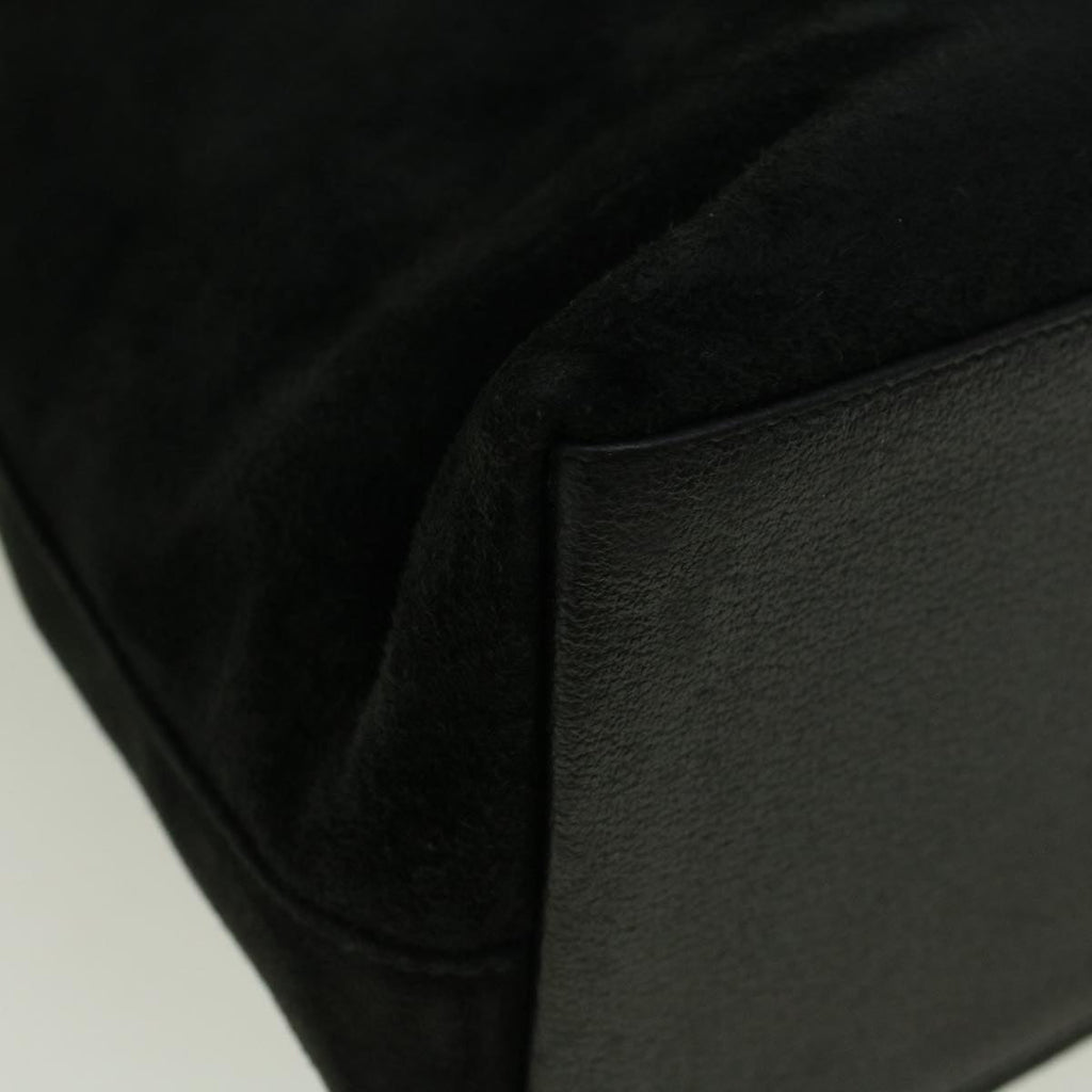 GUCCI Bamboo Hand Bag Suede Black 002 2058 0508 0 57181