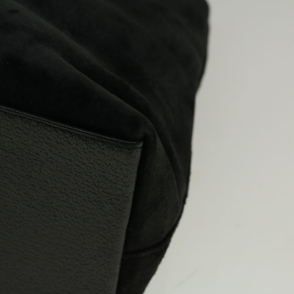 GUCCI Bamboo Hand Bag Suede Black 002 2058 0508 0 57181
