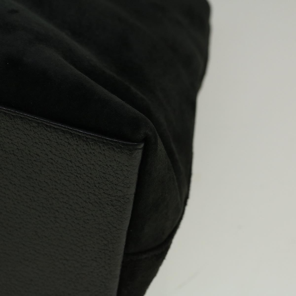 GUCCI Bamboo Hand Bag Suede Black 002 2058 0508 0 57181