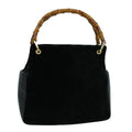 GUCCI Bamboo Hand Bag Suede Black 000 3444 0580 57187