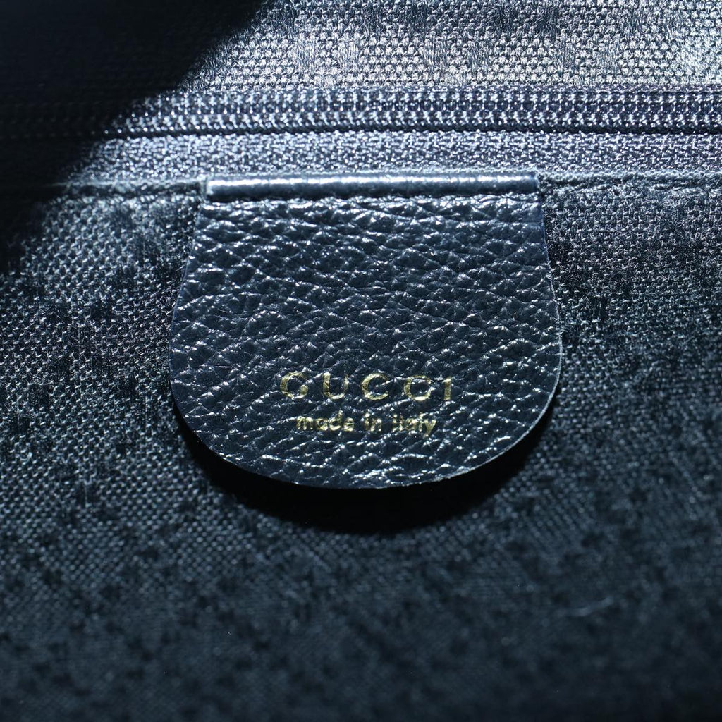 GUCCI Bamboo Hand Bag Suede Black 000 3444 0580 57187