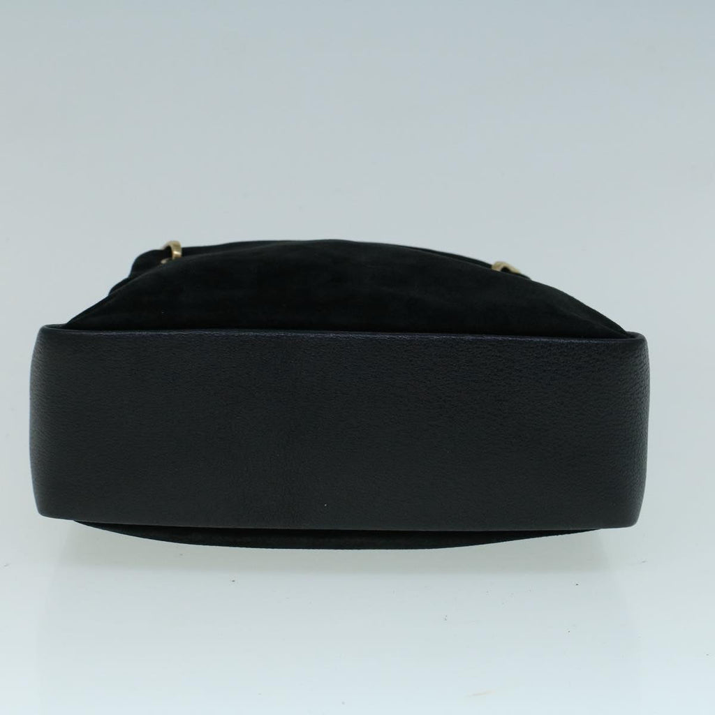 GUCCI Bamboo Hand Bag Suede Black 000 3444 0580 57187