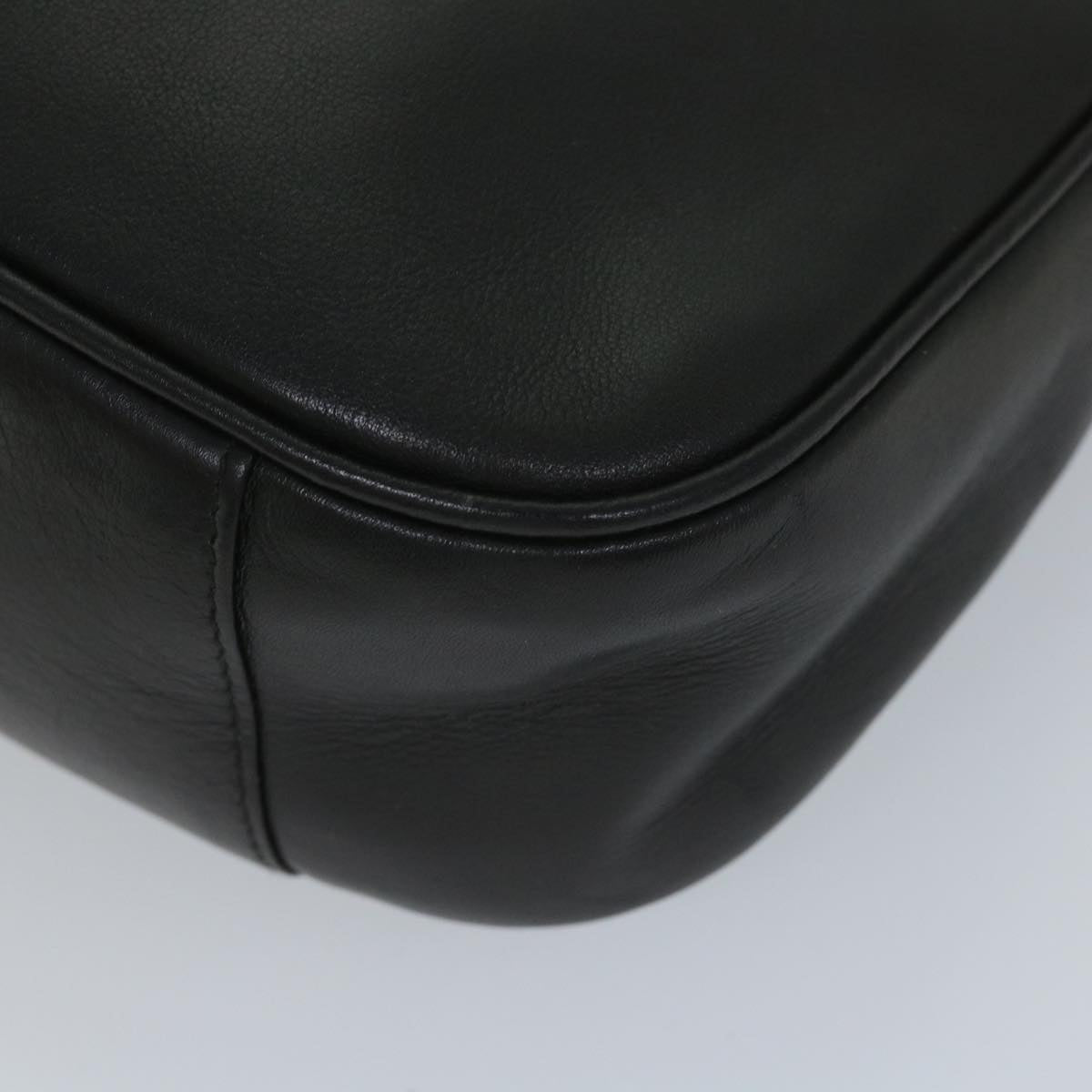 GUCCI Bamboo Shoulder Bag Leather 2way Black 001 2404 1638 57188