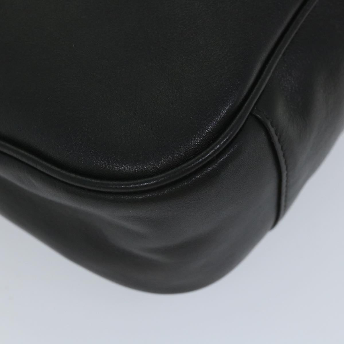 GUCCI Bamboo Shoulder Bag Leather 2way Black 001 2404 1638 57188