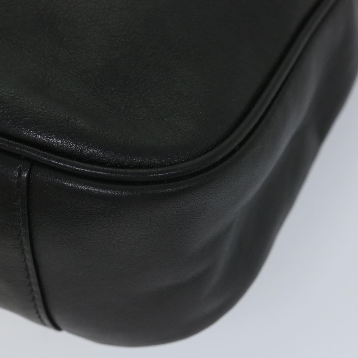 GUCCI Bamboo Shoulder Bag Leather 2way Black 001 2404 1638 57188