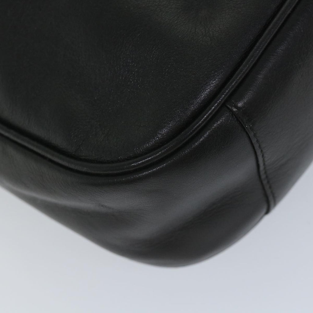 GUCCI Bamboo Shoulder Bag Leather 2way Black 001 2404 1638 57188